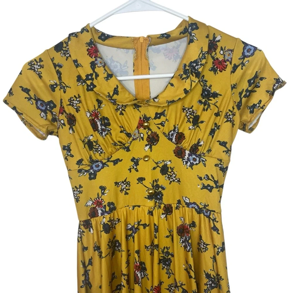 Weissman Showtime Under The Boardwalk 13036 Dance Costume floral print dress - Picture 3 of 8